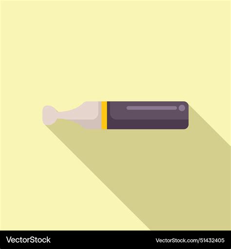 Flat design vape pen icon on pastel background Vector Image