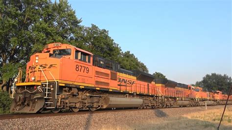 BNSF 8779 Nine Engines Lead A Freight Colona IL YouTube