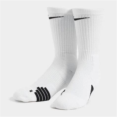 Nike Dri Fit Elite Basketball Socks Whiteblack Size L Mens 8 12