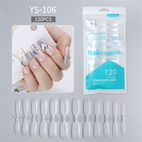 Nail Kingdom Гелевые типсы для наращивания ногтей, матовые формы для ...