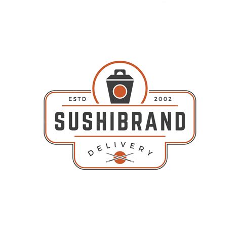 Premium Vector Sushi Shop Logo Template Japanese Noodle Box