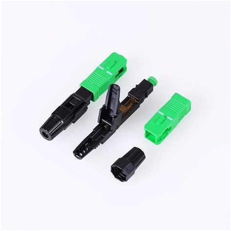 Conector De Campo R Pido Fast Fibra Ftth Sc Apc Verde Luxon