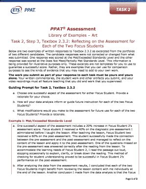 Ppat Task 2 Examples Fill Online Printable Fillable Blank PdfFiller