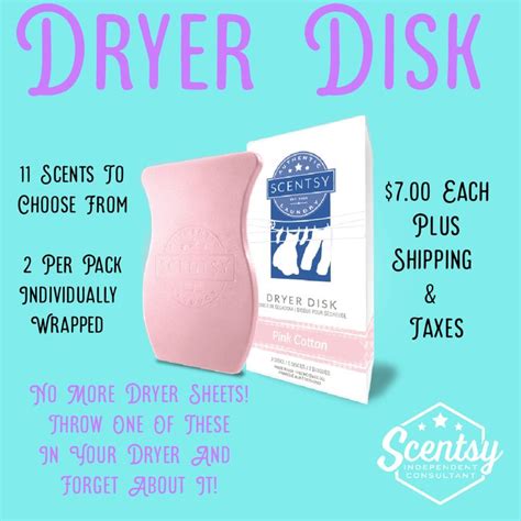 Scentsy Dryer Disks Pack Of Two 7 Choose Your Scent Add A Disk To