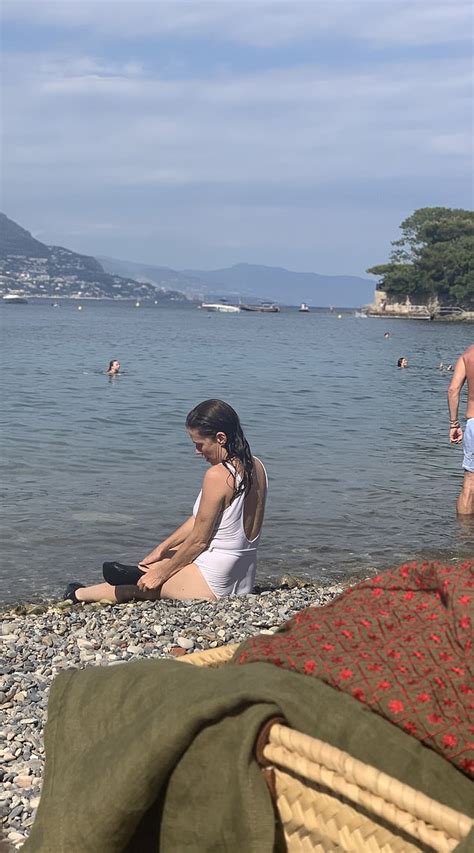 Anna Friel 43 Looks Incredible In Racy White Swimsuit As She Enjoys A Dip In The Ocean Daily