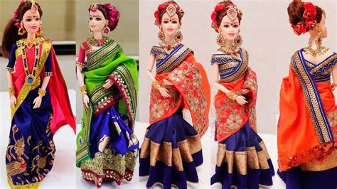 Barbie Doll Haldi Ceremony Saree Making Compilation Indian Bridal Doll