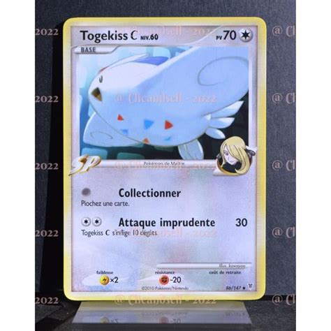 Carte Pokémon 86 147 Togekiss C Lv 60 70 PV Platine VS NEUF FR