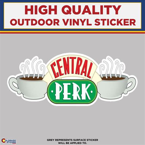 Central Perk Cups Logo Friends Tv Show High Quality Vinyl Stickers