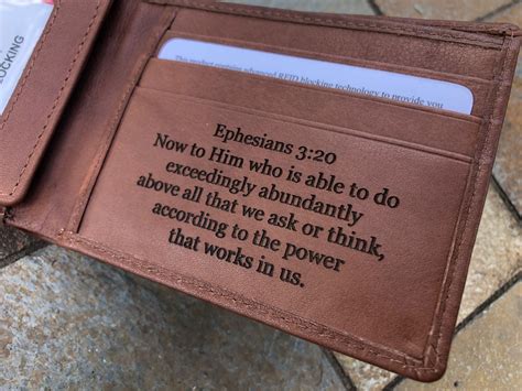 Bible Verse Gifts Personalized Wallet For Men Gifts For Him Etsy