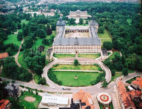 Gotha Von Oben Palais Des Schloss Friedenstein In Gotha Im Bundesland