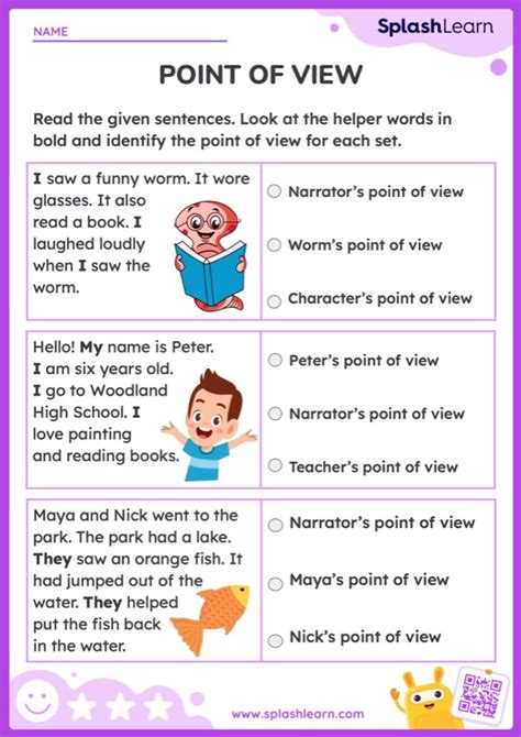 Unraveling Points Of View Ela Worksheets Splashlearn Worksheets Library