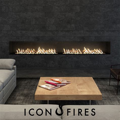 Icon Fires Slimline 1400 Burner Inserts Fireplace Naked Flame NZ