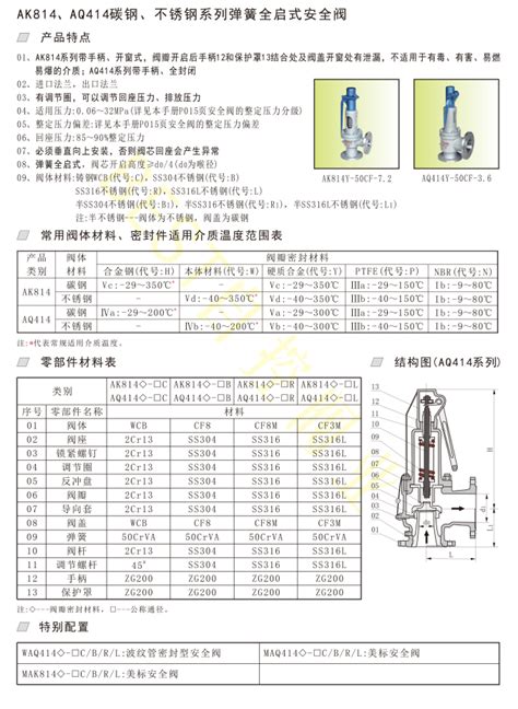 北四特 Ak814、aq414碳钢、不锈钢系列弹簧全启式安全阀 弹簧全启式安全阀 电磁阀电动阀气动阀安全阀调节阀球阀蝶阀止回阀