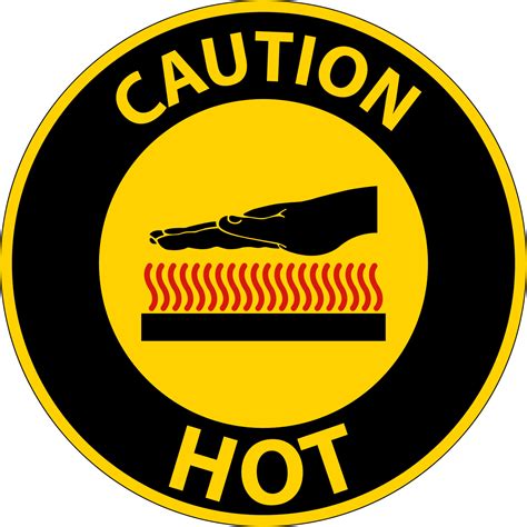 caution hot symbol  white background  vector art  vecteezy