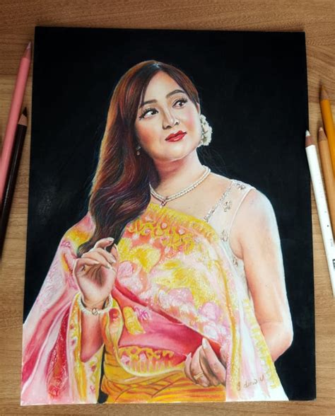 Drawing Of Manipuri Actress Bala Hijam Rmanipur