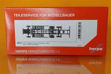 Herpa 085571 TS LKW Fahrgestell Scania Volumenzug 7 82 Meter 1 87