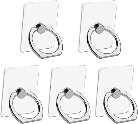 Amazon SKYPIA 4 Pack Clear Cell Phone Ring Holder Transparent