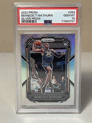 Benedict Mathurin Silver Prizm RC PSA 10 2022 23 Prizm Pacers