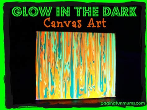 Glow in the Dark Canvas Art - Paging Fun Mums