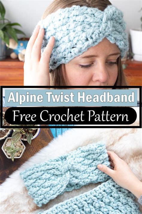 20 Crochet Twisted Headband Patterns