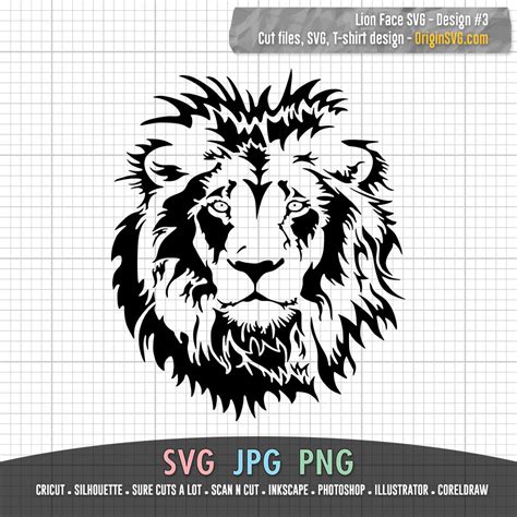 Lion Head Svg Lion King Svg Clipart File For Cricut Silhouette