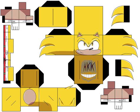 Sonic Papercraft Template