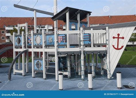Children Play Ground In Residential Area In Kastrup Editorial