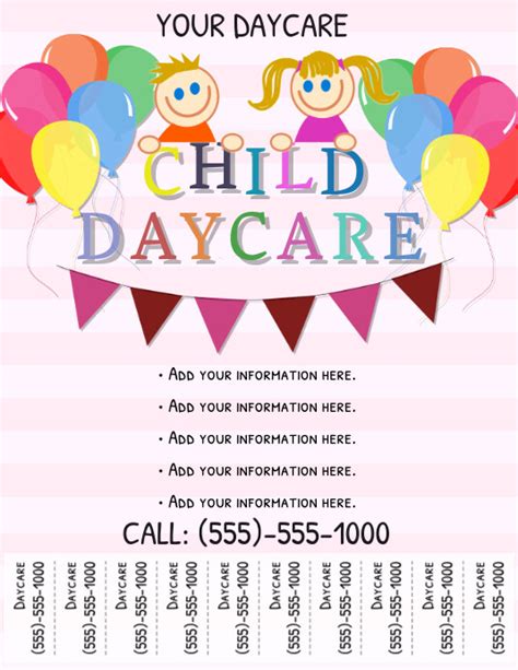 Daycare Flyer Template Postermywall