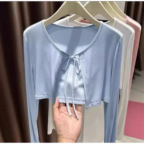 Jual Cardigan Crop Top Cardigan Korea Chesia Cardigan Shopee