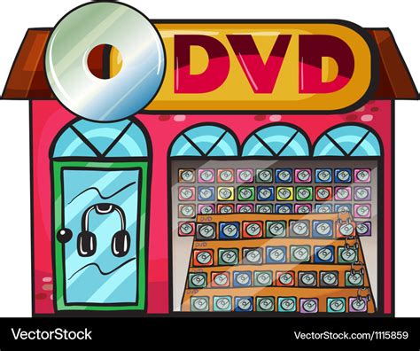 Dvd store Royalty Free Vector Image - VectorStock