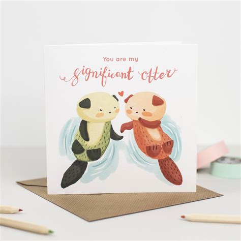 You Are My Significant Otter Anniversary Card Etsy