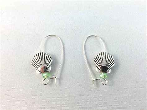 Seashell Earrings Sea Shell Earrings Seaside Jewelry Etsy