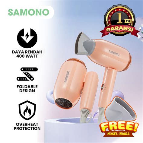 Jual Samono Mini Hair Dryer Care W Pink Pengering Rambut Travel