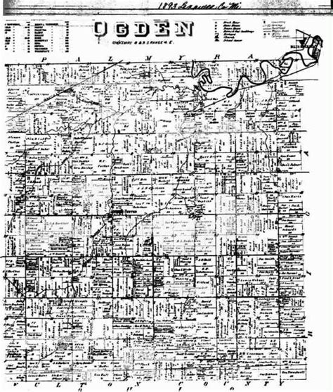 Ogden Township Lenawee County Michigan Plat Map