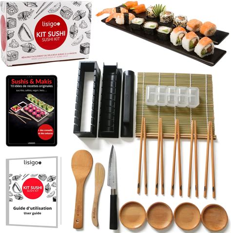 Lisigoo Kit Sushi Maki Maker Complet Appareil Pour Fabrication