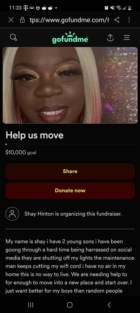 Wait How May Gofundme Accounts Does Shay Have 😅🤣😂 Hands Down This Bitch Is Pathetic If You