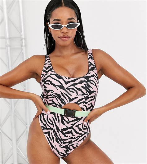 Wolfwhistle Wolf Whistle Fuller Bust Exclusive Eco Cut Out Swimsuit