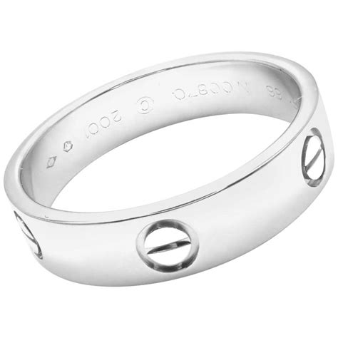 Cartier Love Platinum Band Ring At 1stdibs Cartier Love Band Platinum