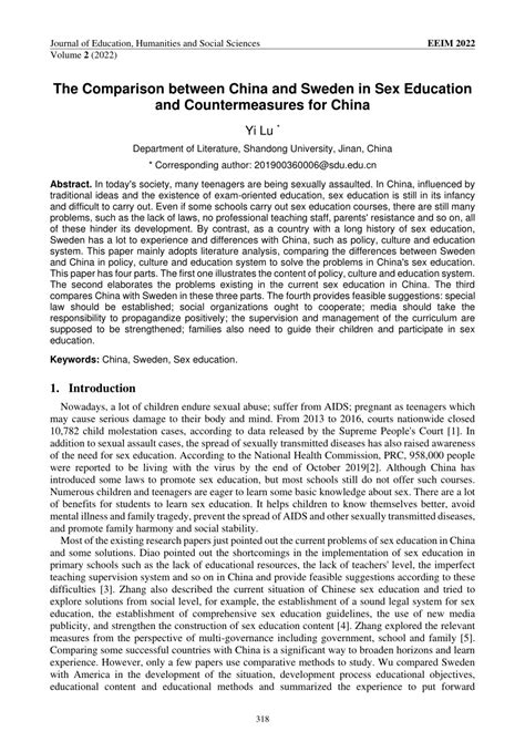 PDF The Comparison Between China And Sweden In Sex Education And Countermeasures For China