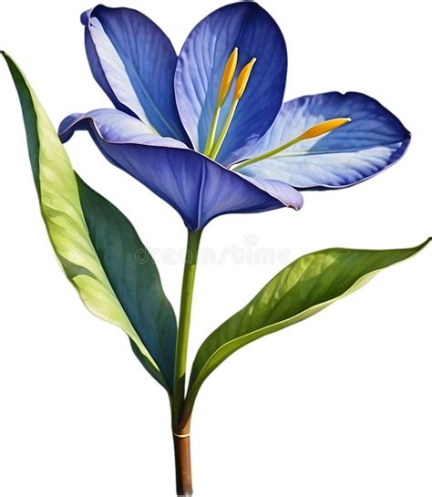 Watercolor Painting Of A Water Hyacinth Eichhornia Crassipes Flower