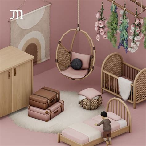 Freja Nursery Myshunosun Sims Bedroom Sims Cc Furniture Sims