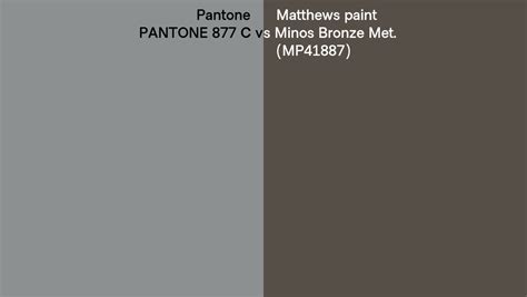 Pantone C Vs Matthews Paint Minos Bronze Met Mp Side By