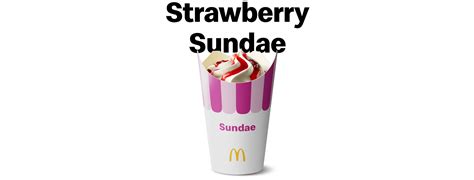 Strawberry Sundae Dessert Menu Mcdonalds Au