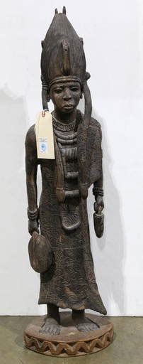 African Ironwood Carved Figural Group Depicting A