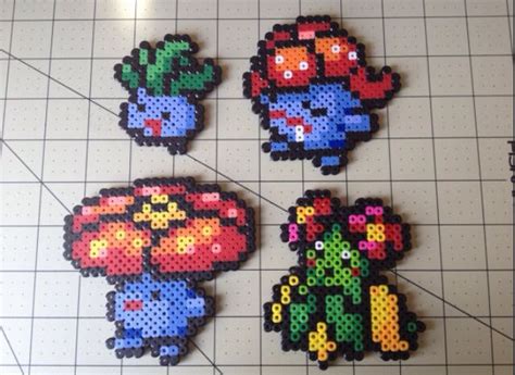 Oddish Gloom Vileplume Bellossom Pokemon Bead Perler Bead Patterns