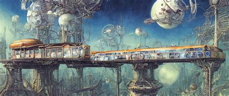 A Beautiful Illustration Of A Retro Futurism Elevated Stable