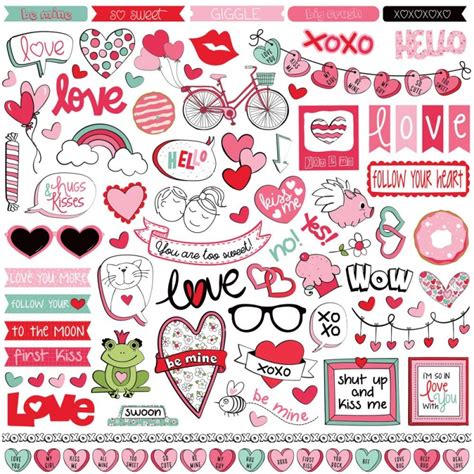 Photoplay Sticker Love Notes Stickers 12x12 Ln8768 Hndmd