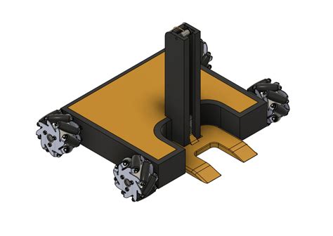 3D Printable Mecanum Forklift With Sensor Mounts By Vidit Shah