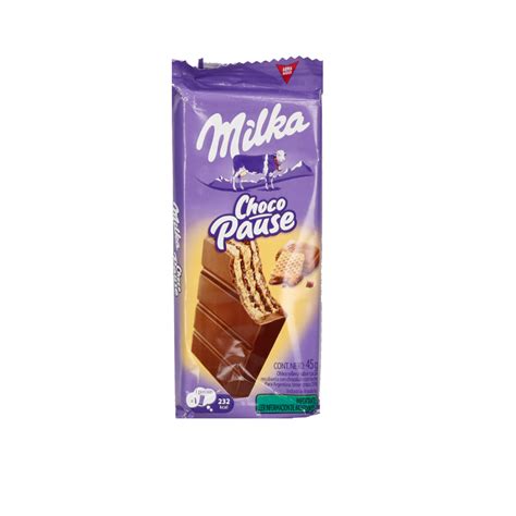 Milka Choco Pause Oblea Rellena Sabor Cacao Recubierta Con Chocolate