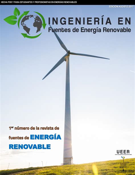 Revista De Ingeniería En Fuentes De Energía Renovable Edición Agosto